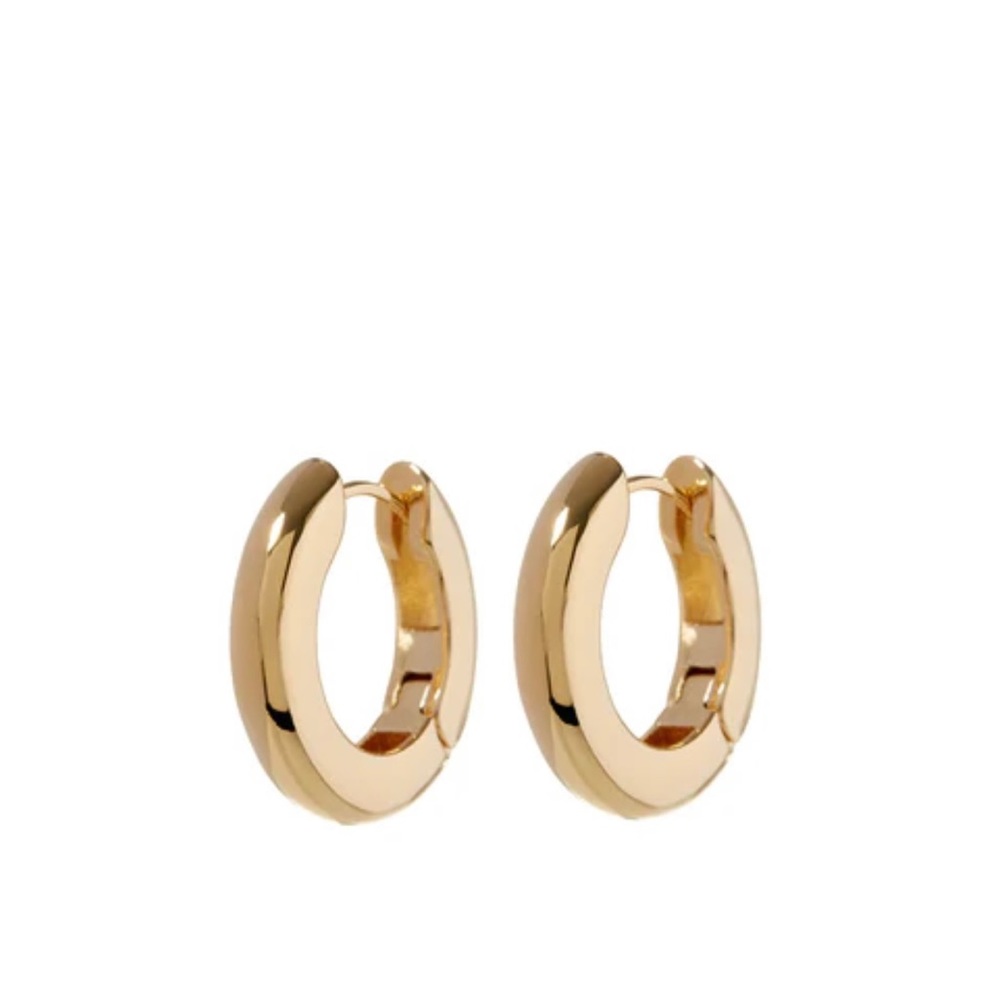 From FanFitFun box. Gold plated. LUVAJ Carmella hoop earrings.